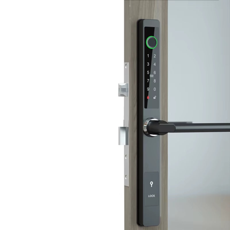 Waterproof Smart Lock – Fingerprint, Password & Card Access for Sliding Doors